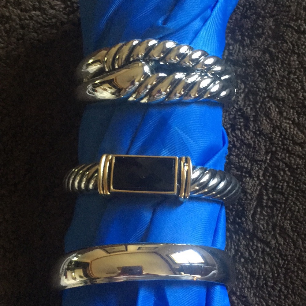 3 hinged bracelets